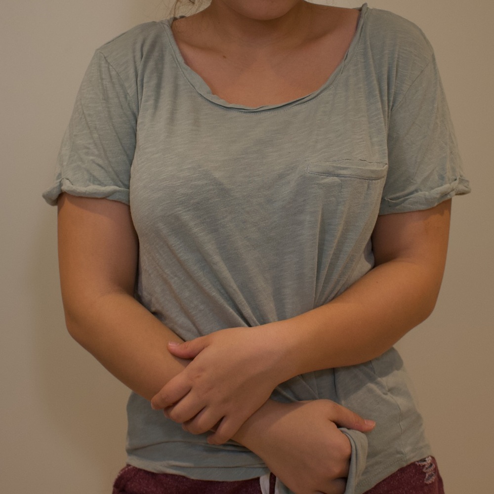 Light Blue Loose Fitting T-Shirt